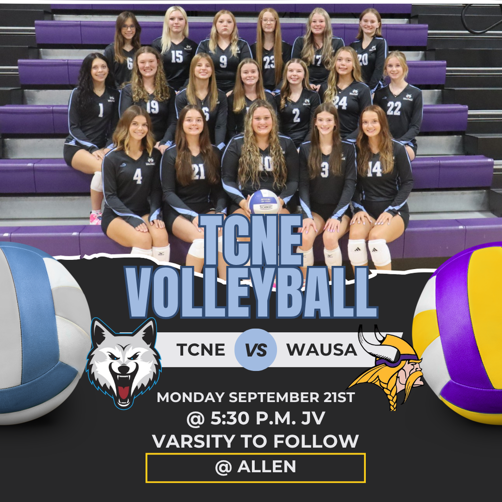 VB at Allen vs Wausa 5:30 JV varsity to follow