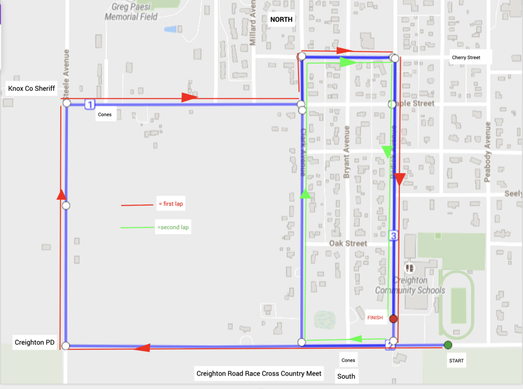 cross country route map
