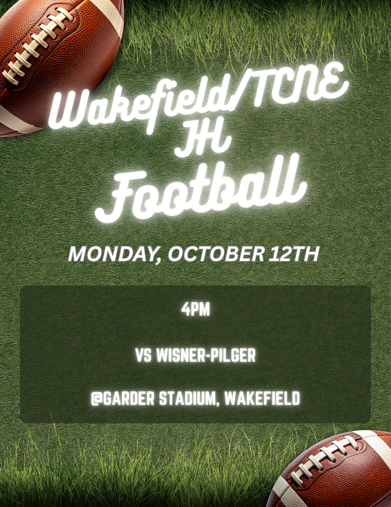 JH Football 4pm at Wakefield