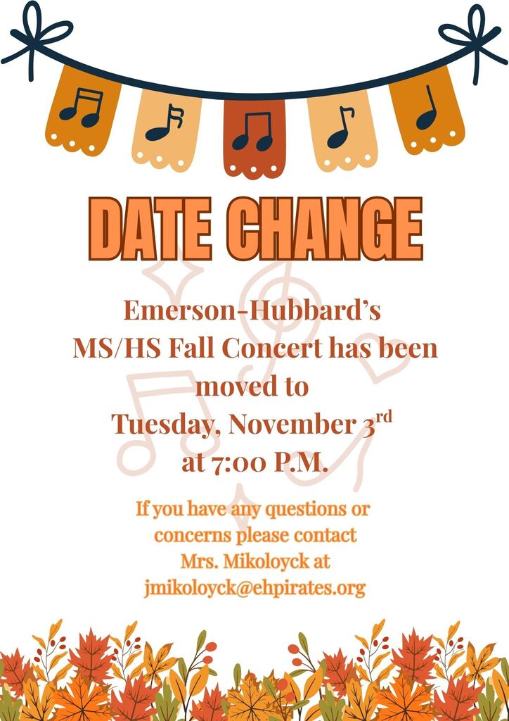 Fall Concert Date change
