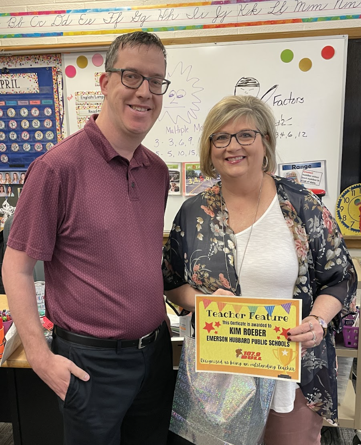 Congrats Mrs. Kim Roeber - This week's 107.9 The Bull - Teacher Feature