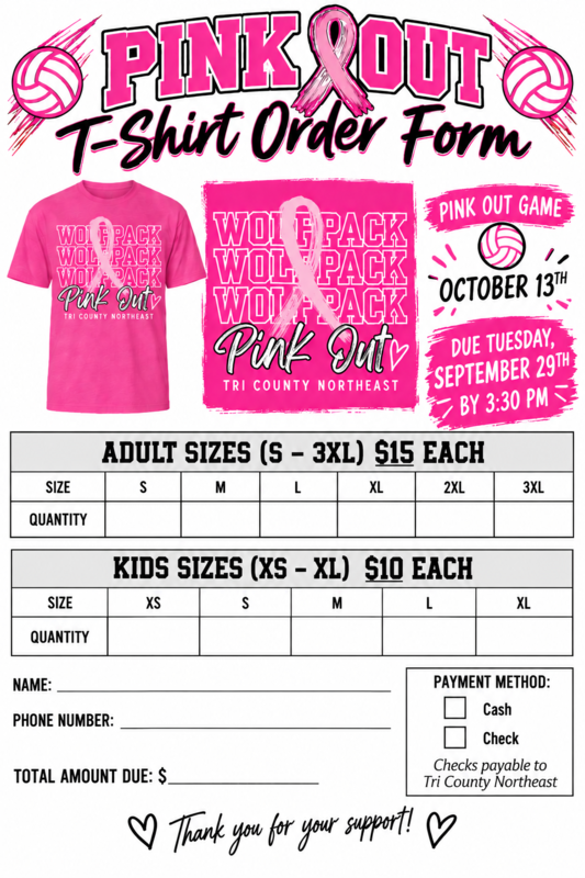 pink out order form