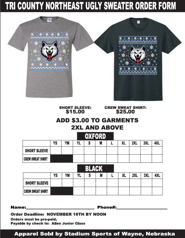 ugly sweater shirt order form