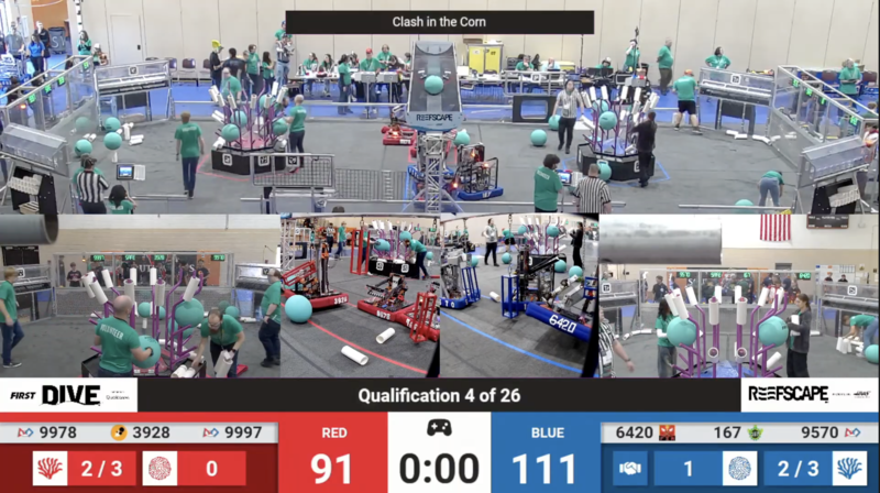 robotics team in action