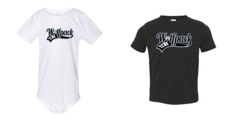 wolfpack infant onsie and toddler tshirt