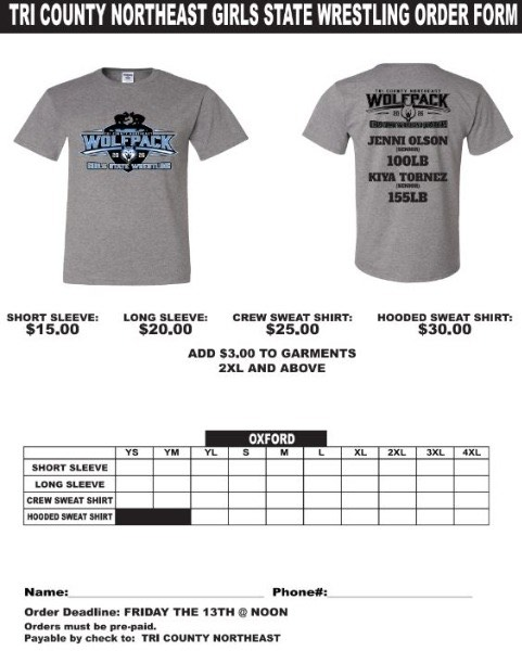 state wrestling order forms