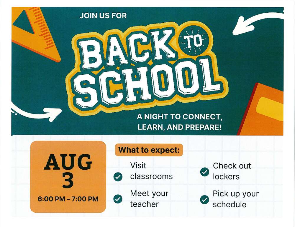 Back To School Night-Aug. 3rd