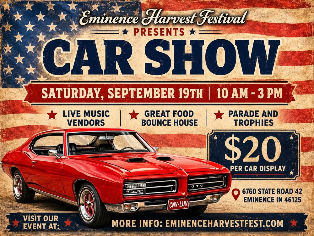 Eminence Car Show-Sept. 19th