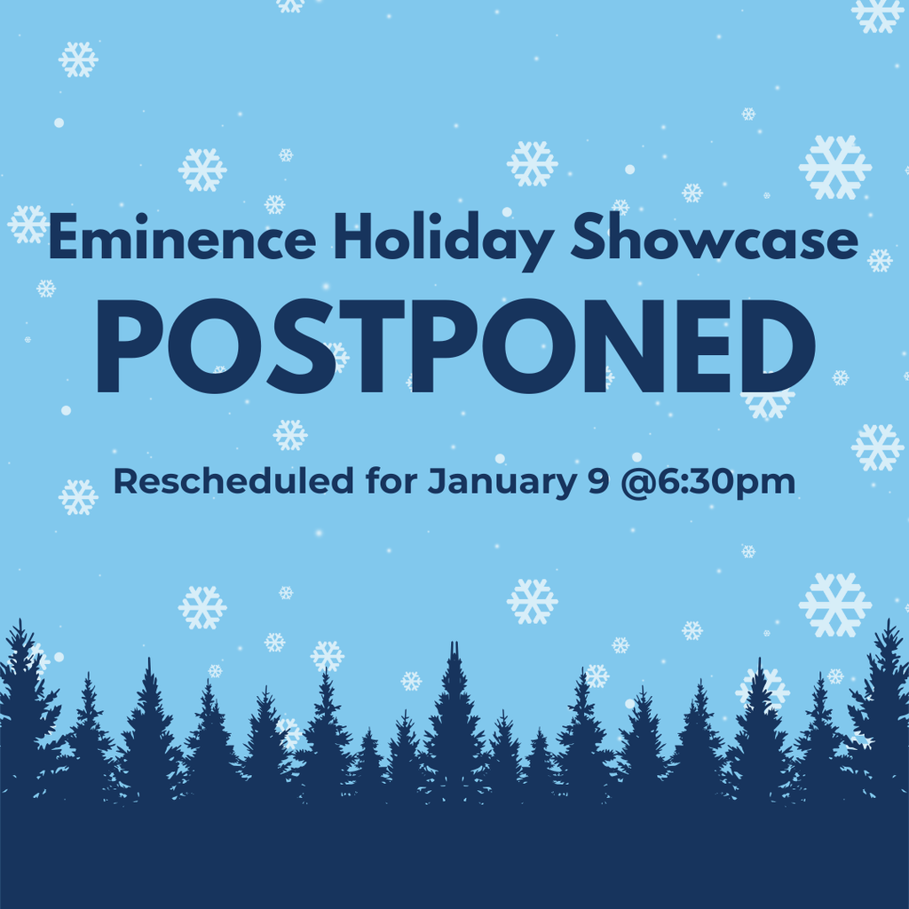 Holiday Showcase Postponed until January 9 @ 6:30pm
