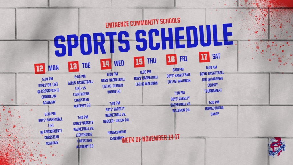 WEEKLY SCHEDULE 1.12