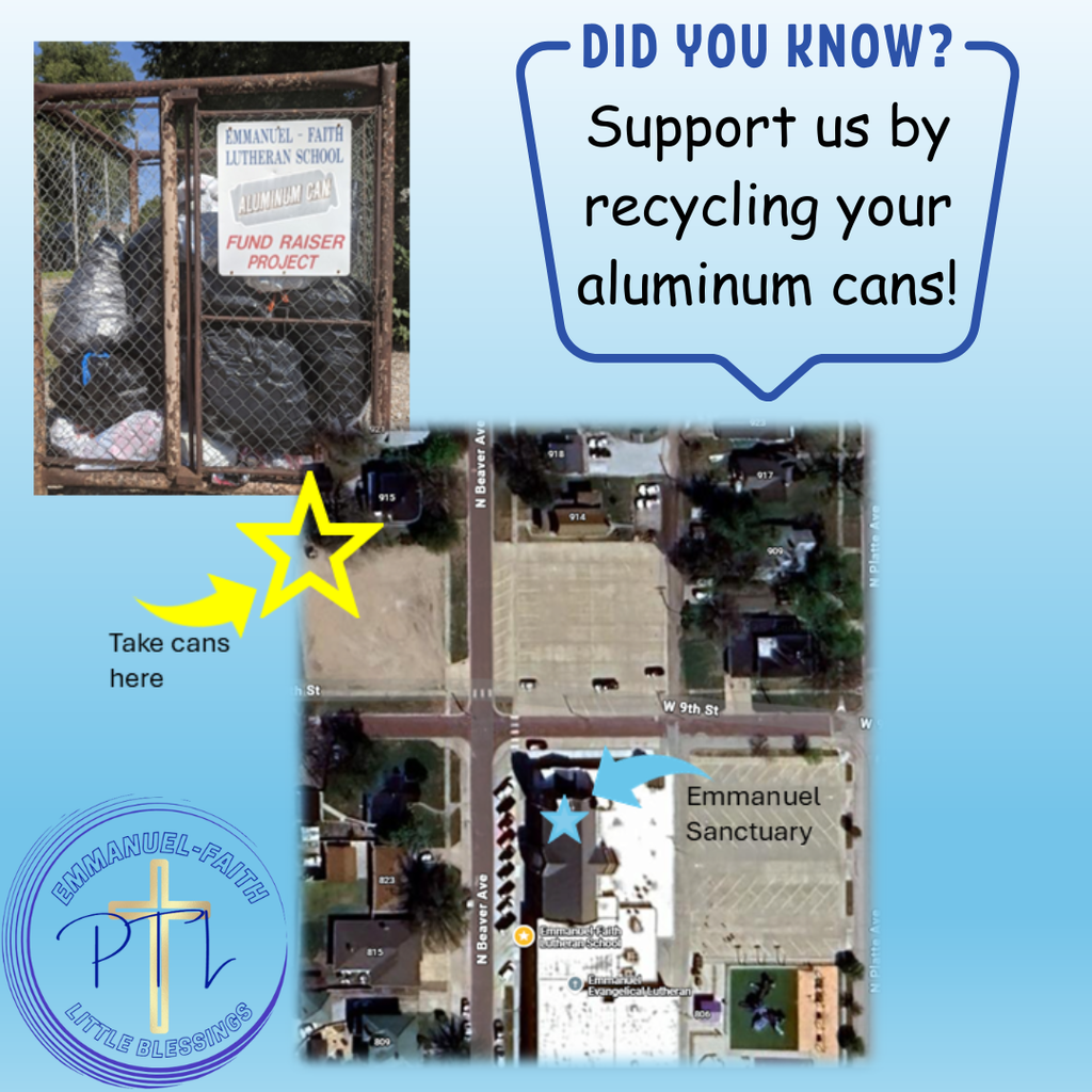 Location of cans recycling bin