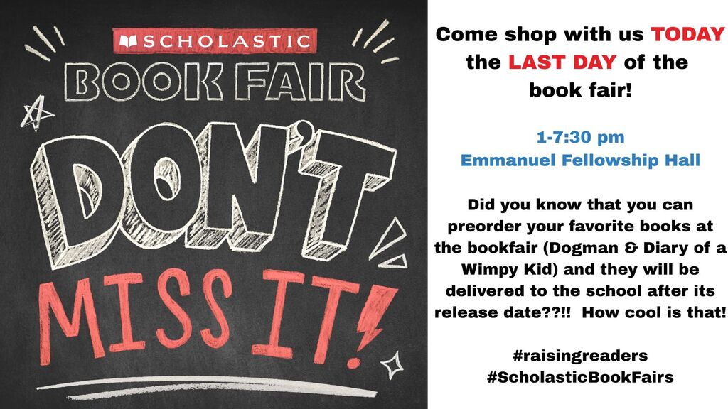 Last Day for the book fair!