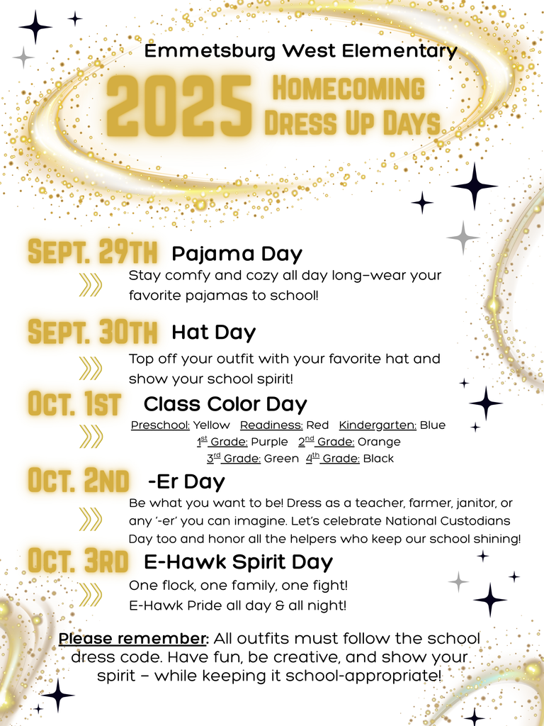 2025 West Homecoming Dress Up Days