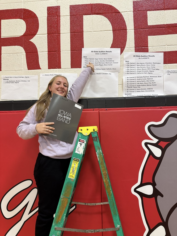 Audrey on Bass Clarinet!