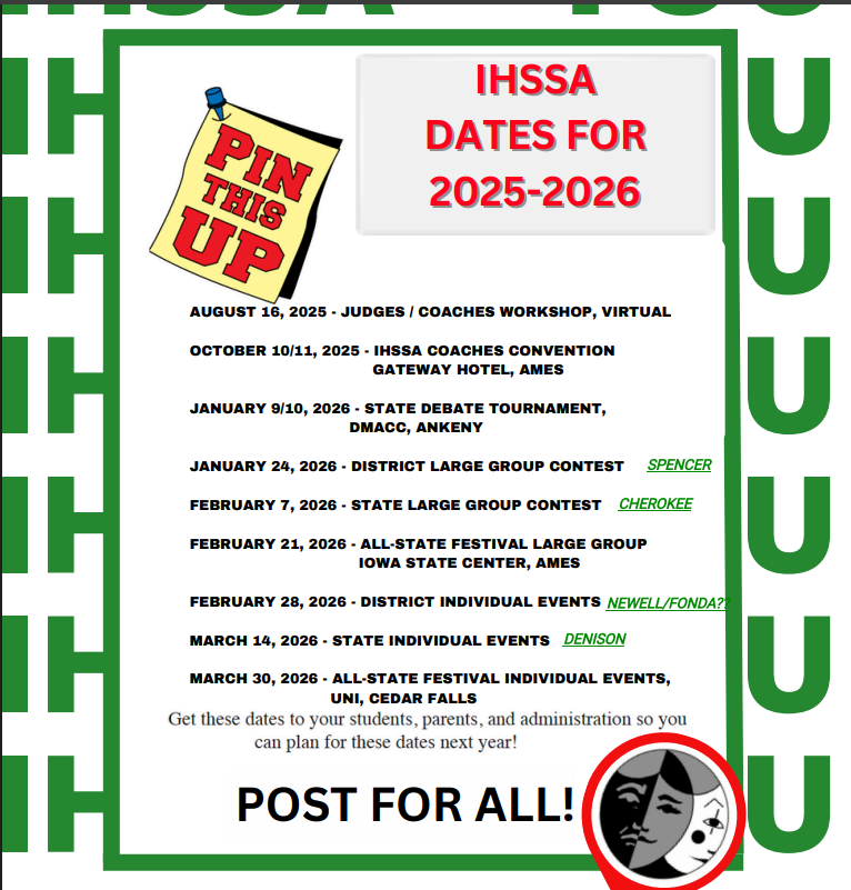 Announcement for IHSSA contest dates