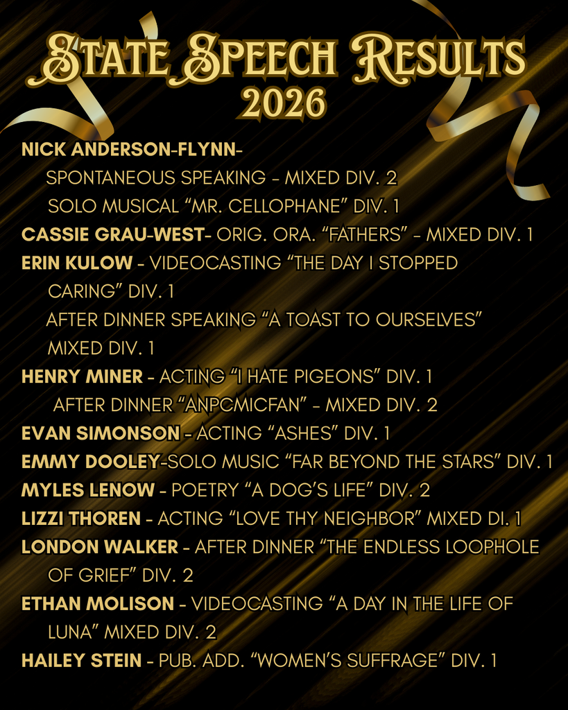 State IE Speech Results for 2026