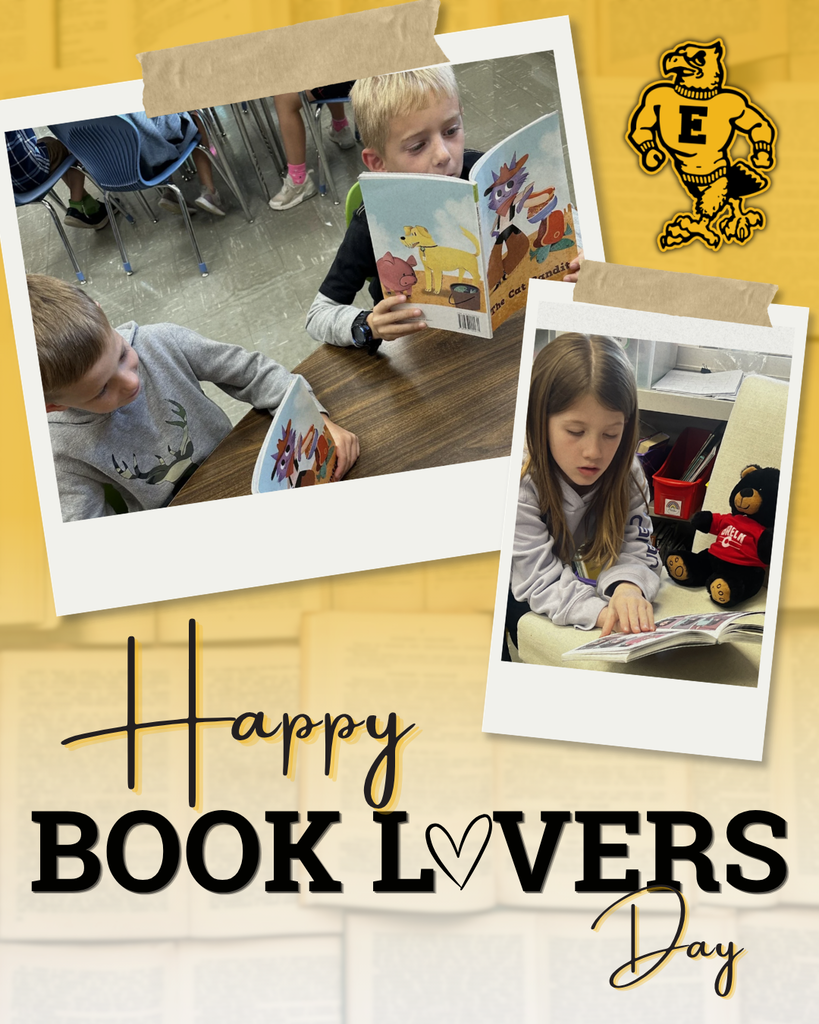 Emmetsburg CSD celebrates Book Lovers Day with students reading their favorite books.