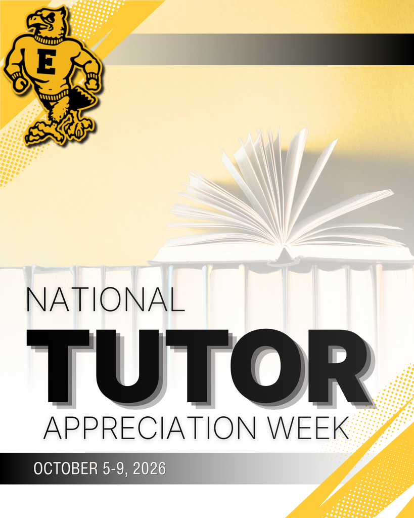 National Tutor Appreciation Week, October 5–9, 2026, with an open book and black-and-gold school mascot.