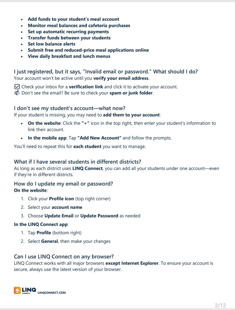 Linq Family Account 