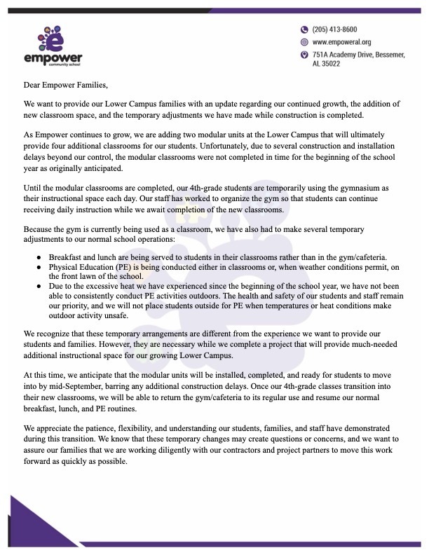 Lower Campus Update