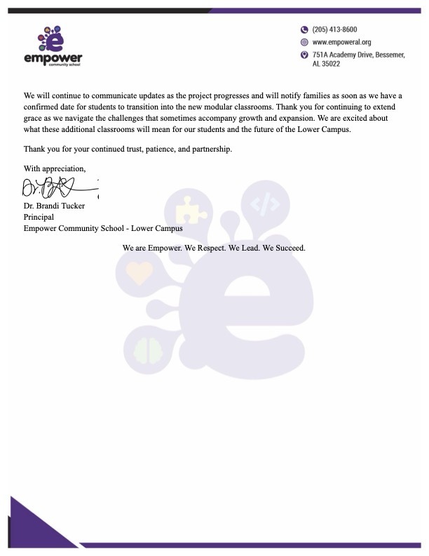 Lower Campus Update Page 2