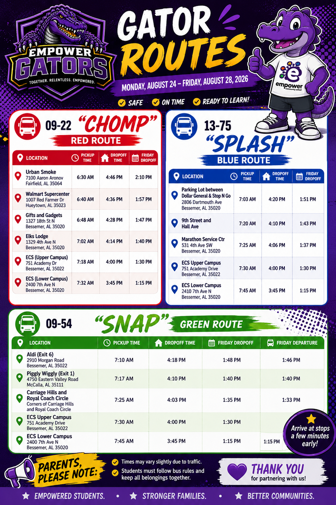Gator Routes: August 24-28
