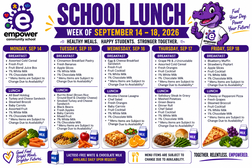 Dining Menu 9/14-18