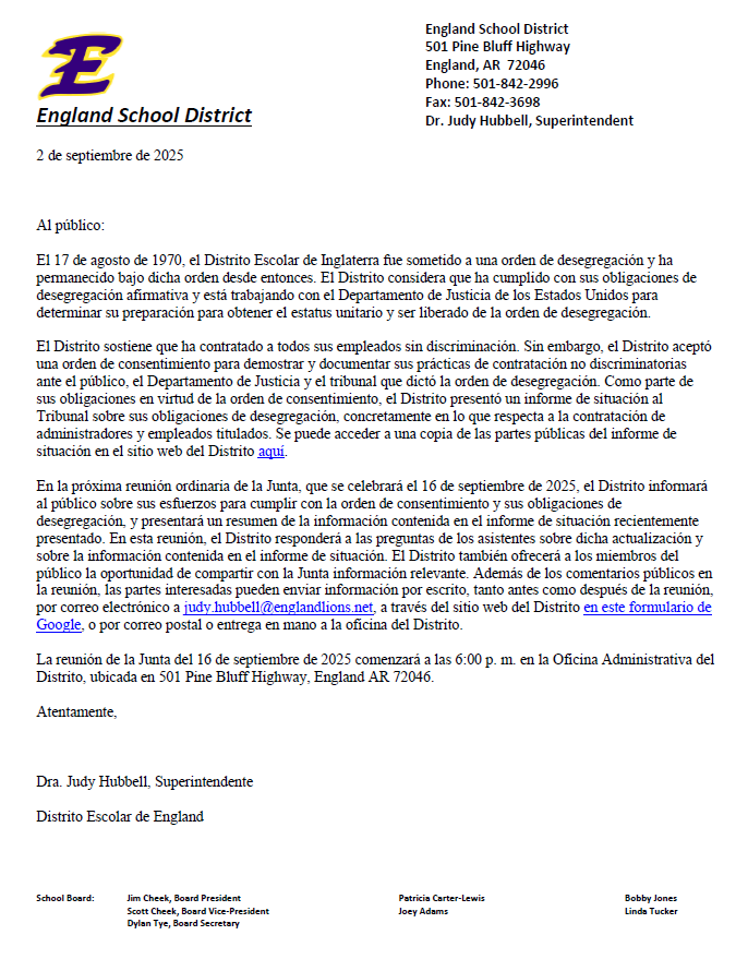 Public Comments Letter_Spanish Version