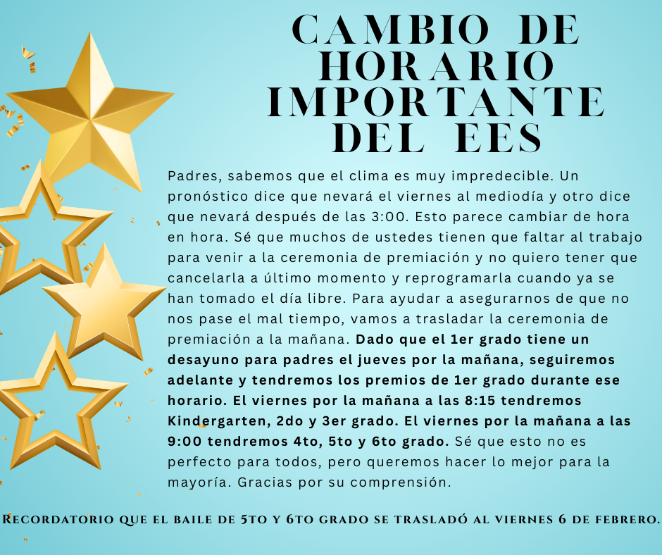 EES Time Change Spanish