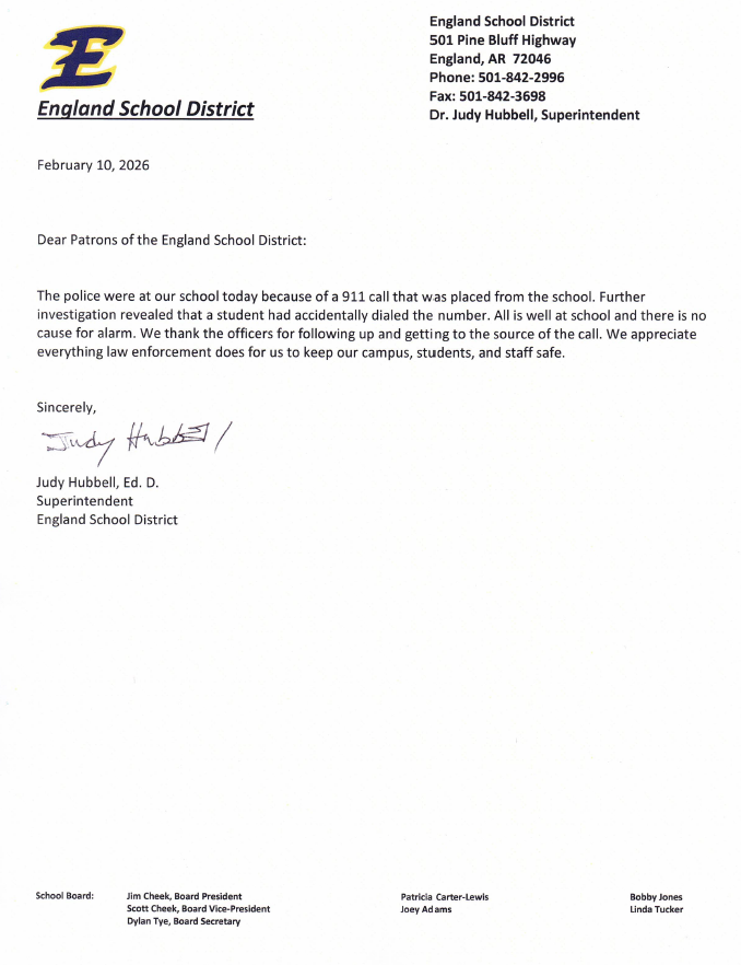 Letter to Patrons Regarding 911 Call 021026