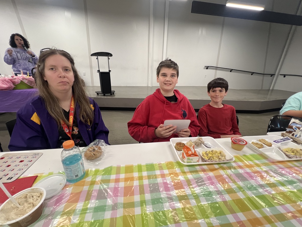 Families Enjoying 6th Grade Breakfast on February 26th