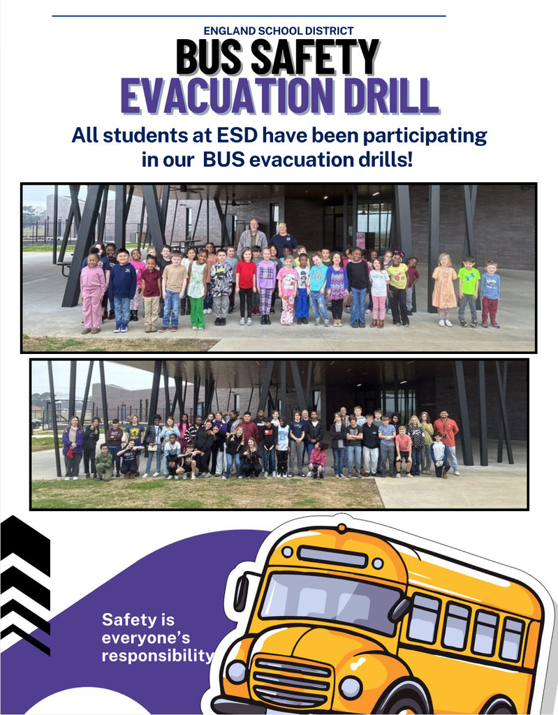 Bus Safety Evacuation Drill at ESD