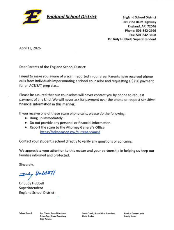 ACT/SAT Prep Class Payment Scam Letter_041326
