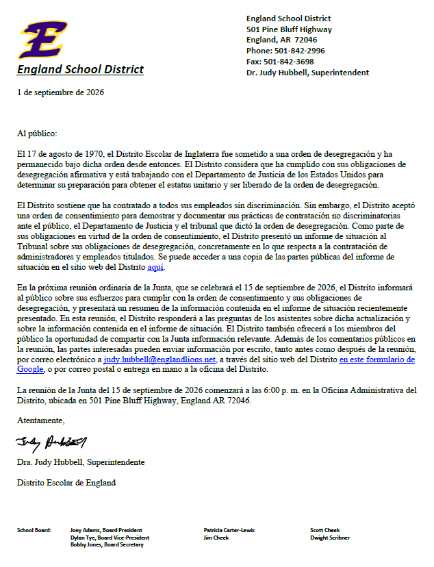 Letter_Options for Making Public Comments on ESD Desgregation Order_090126_Spanish