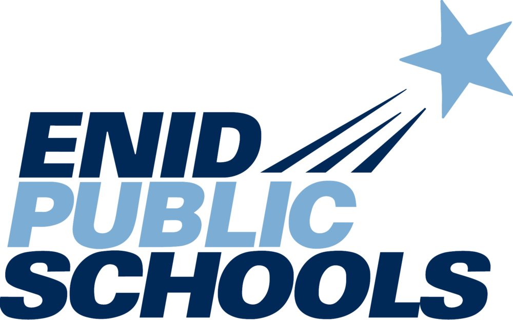 Enid Public Schools logo with a santa hat on the shooting star