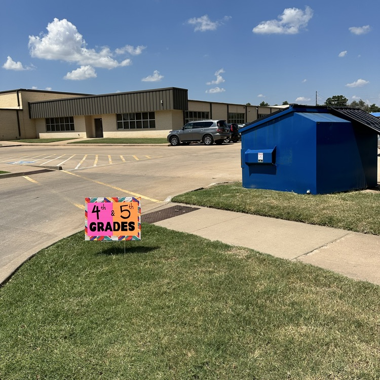 Cars picking up fourth/fifth graders turn into Monroe near the dumpster. Remember that older siblings go down to young siblings in multiple student homes.