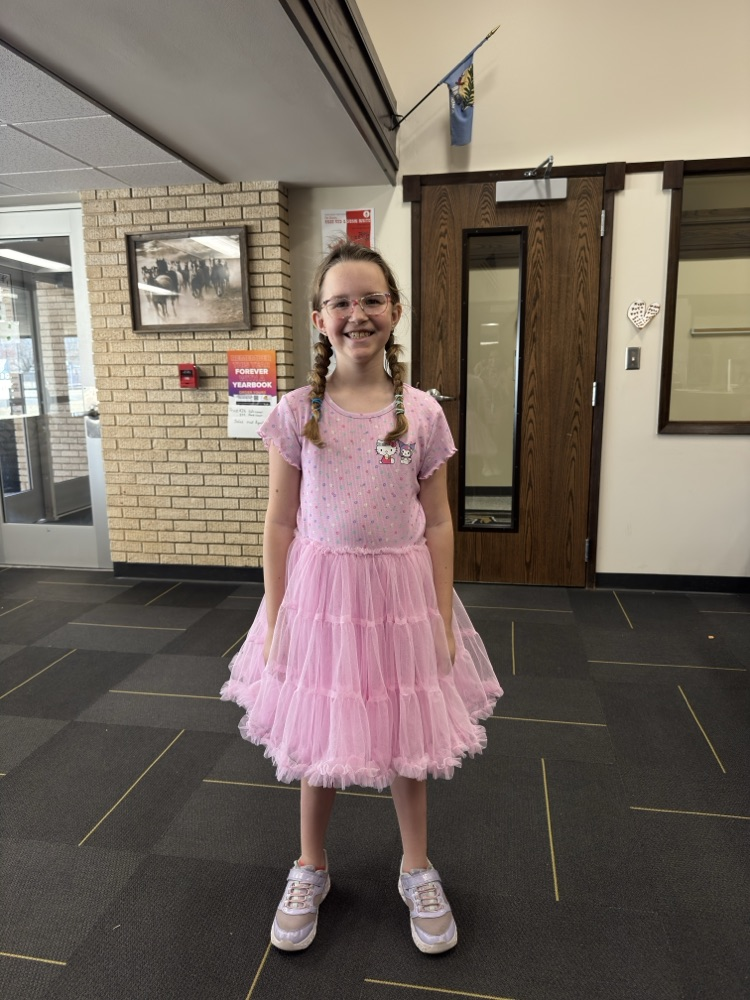 Cheyenne dressed in a pink tutu