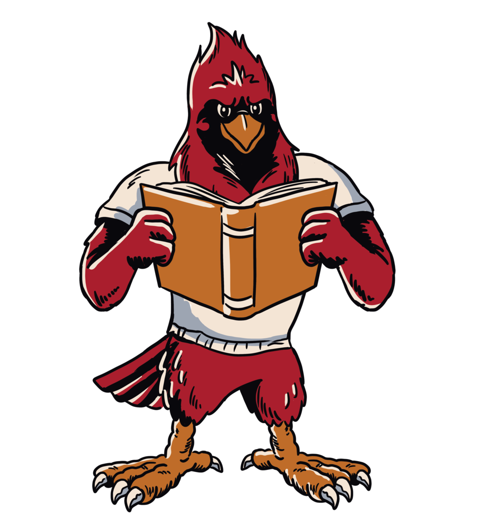 Cardinal reading a book