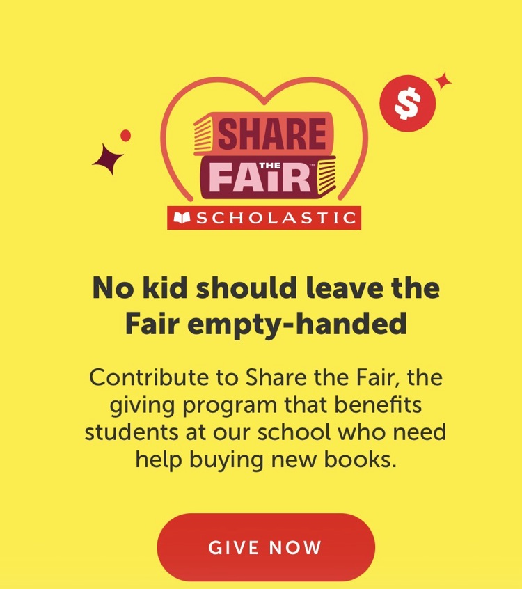 There is an awesome opportunity to donate some money for students that might not be able to afford a book at the book fair! Please consider donating and we are thankful for anyone contributing to the McKinley Cardinals! 