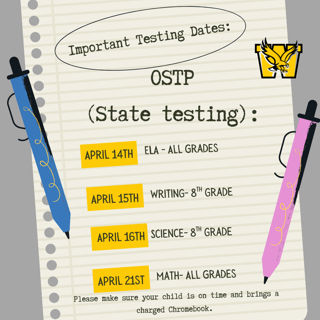 State Testing Dates