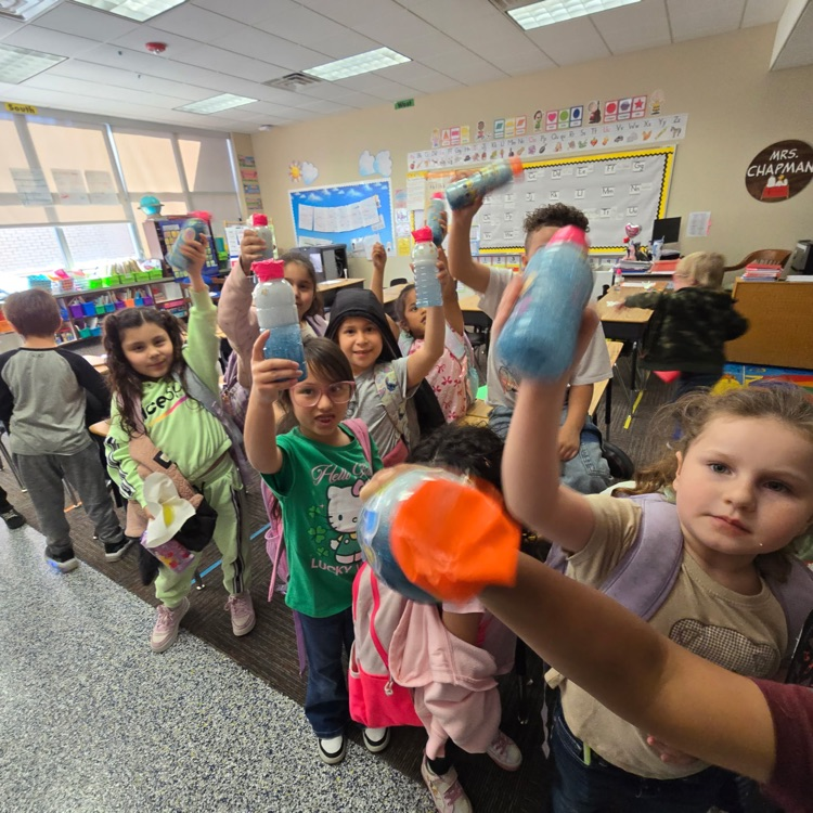 Firsties create tornadoes to finish their study of wind.💛🦁💙