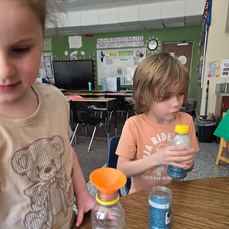 Firsties create tornadoes to finish their study of wind.💛🦁💙