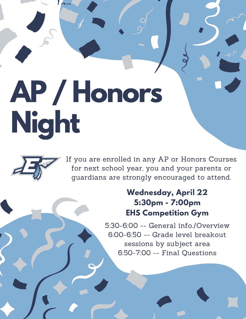 AP / Honors Night, April 22 @ 5:30