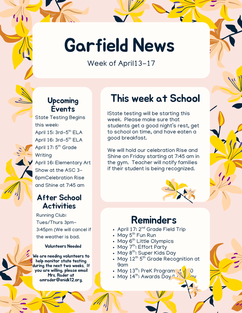 This Week At School April 13-17