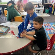 Kinder countdown continues. E for "eruption." F for "friendship bracelets." G for "games." H for "hair" to cut.