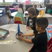 Kinder countdown continues. E for "eruption." F for "friendship bracelets." G for "games." H for "hair" to cut.