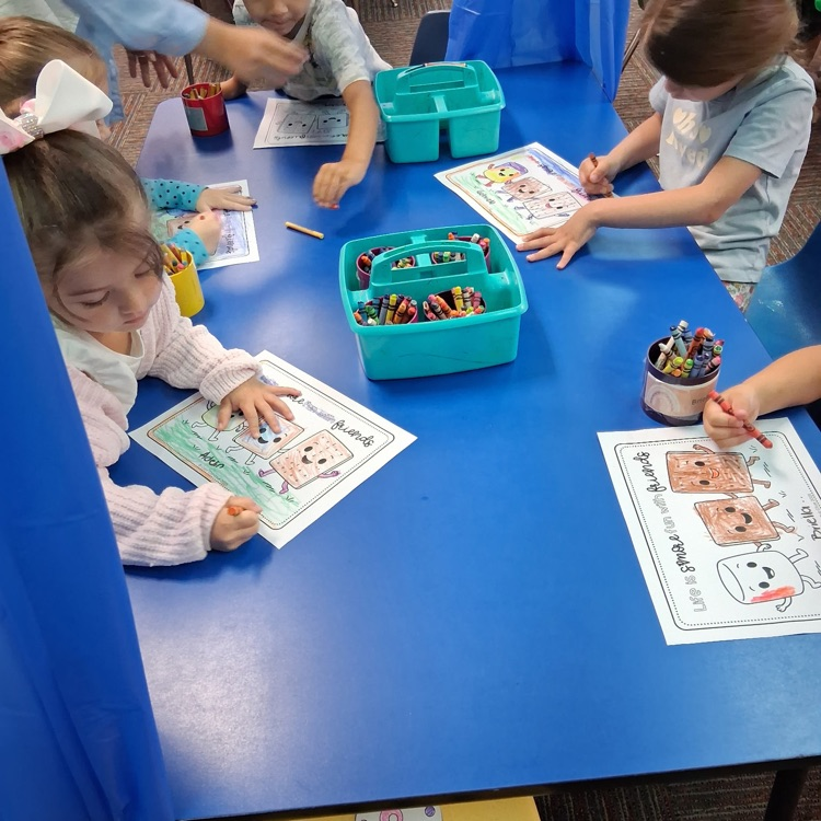 PK Camping Day! Mini-Lions worked in their "tents", made s'mores, and created mats.💙🦁💛