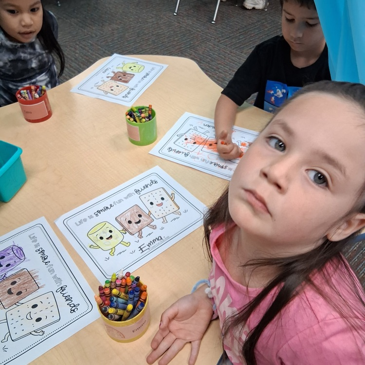 PK Camping Day! Mini-Lions worked in their "tents", made s'mores, and created mats.💙🦁💛