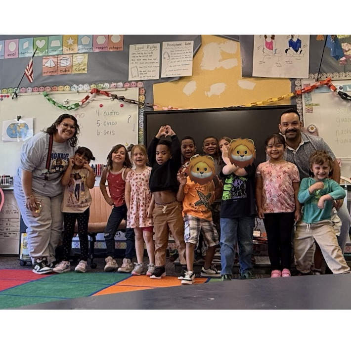 Angel Almaraz, the co-chair of the Garfield County Hispanic Coalition, came to explain Cinco de Mayo and read to our kinder Lions.