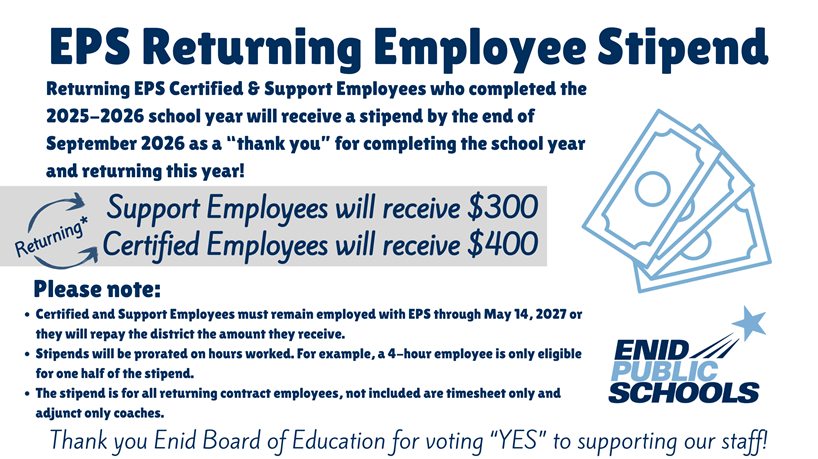 graphic for returning employee stipend